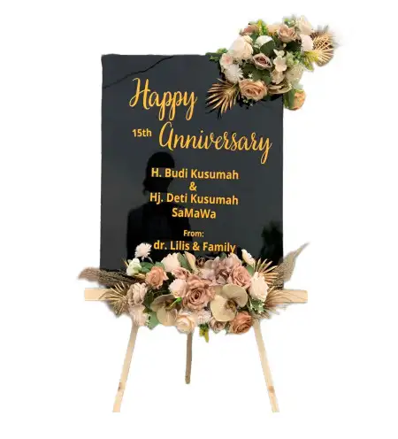 Papan Bunga Akrilik Leupung